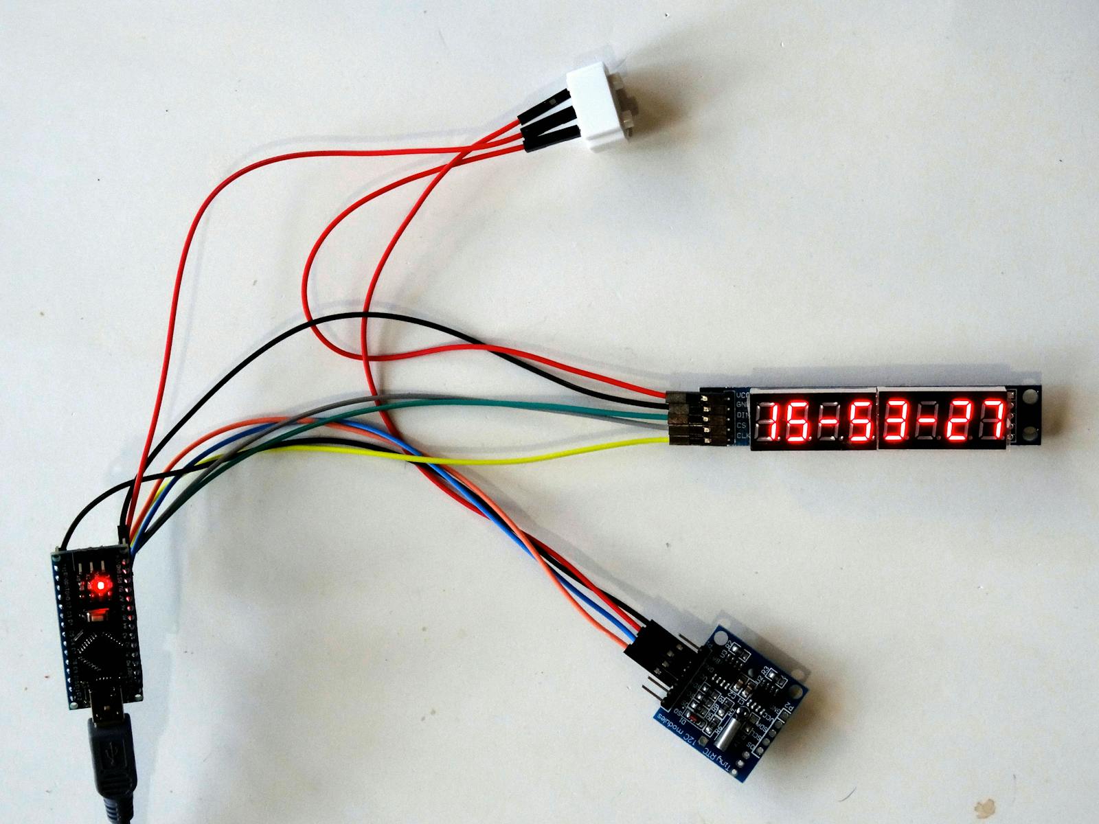 7 Segment Display Clock With Max7219 And Ds1307 Rtc 0441
