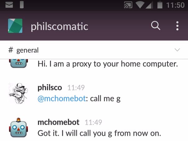 McHomeBot - Slack bot posting Webcam snapshots