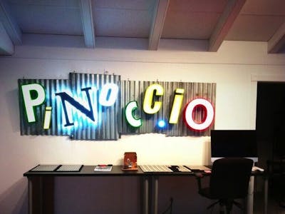 Giant Lighted Pinoccio Sign