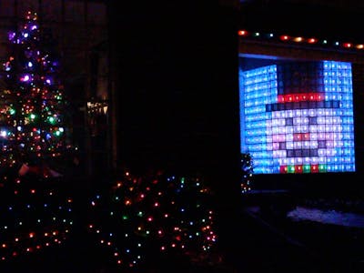 Christmas Lights! Neopixel Led Matrix Glass Block Wall
