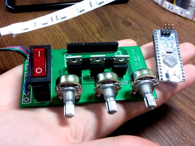 Arduino controlled RGB LED strip