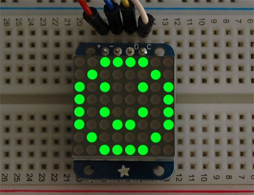 Tessel LED backpack-ht16k33 API