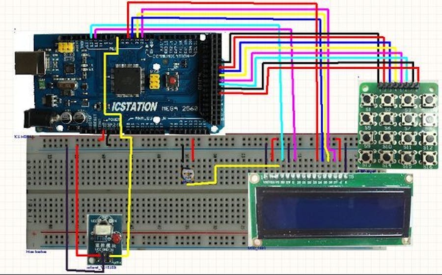 Infrared Matrix Password Input System with Arduino