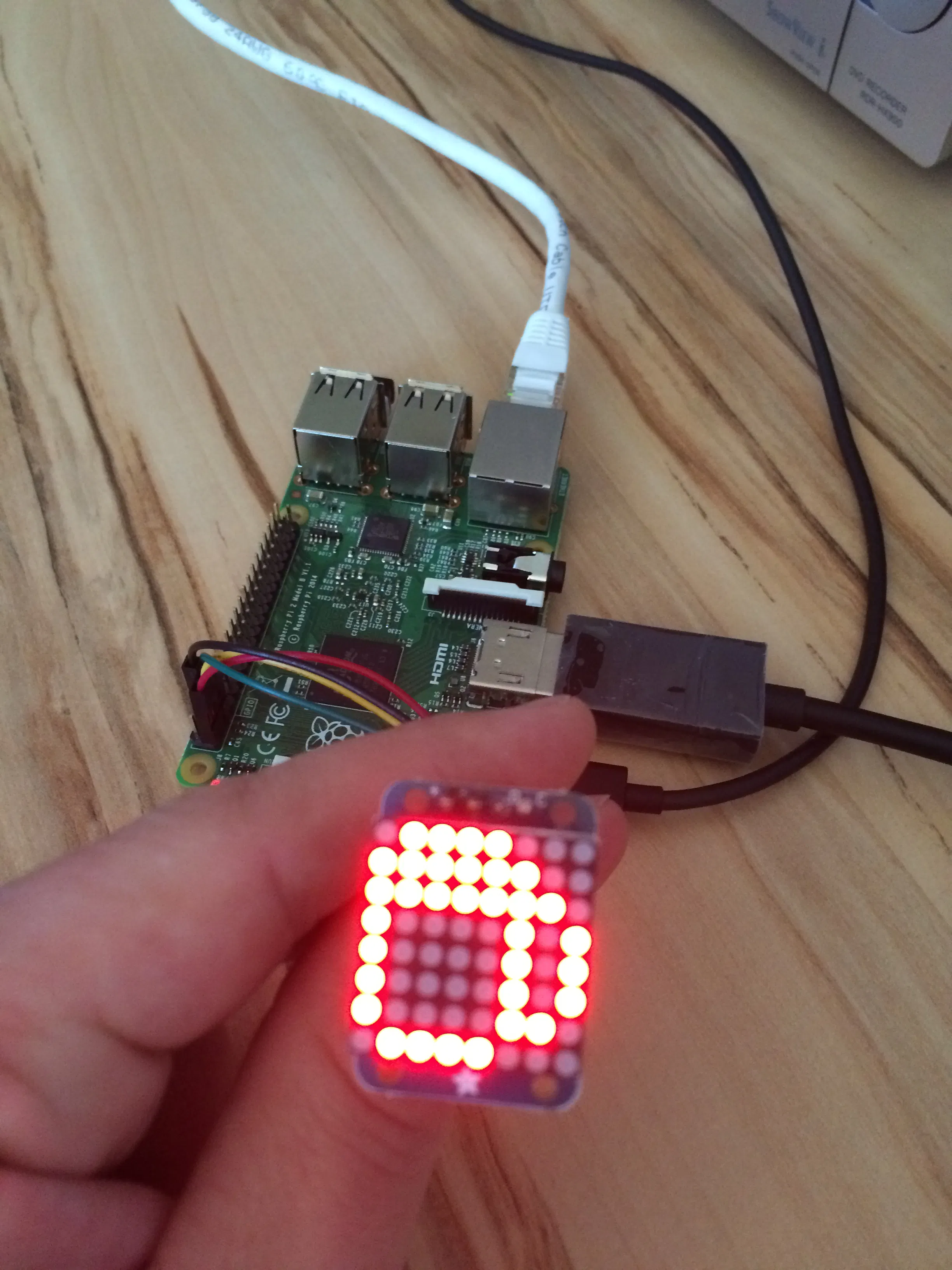 8x8 LED Matrix display on RPi 2 with Windows 10 IoT Core - Hackster.io