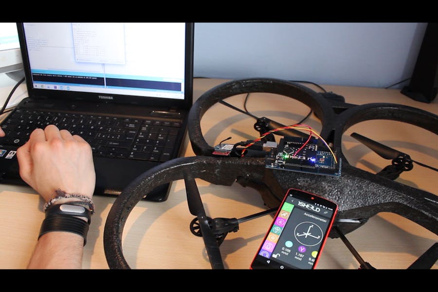 AR DRONE and 1SHEELD - Discover the world around your drone