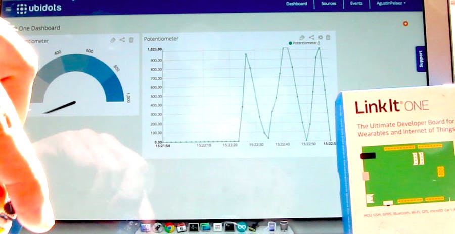 Real-time data from Linkit One to Ubidots IoT cloud