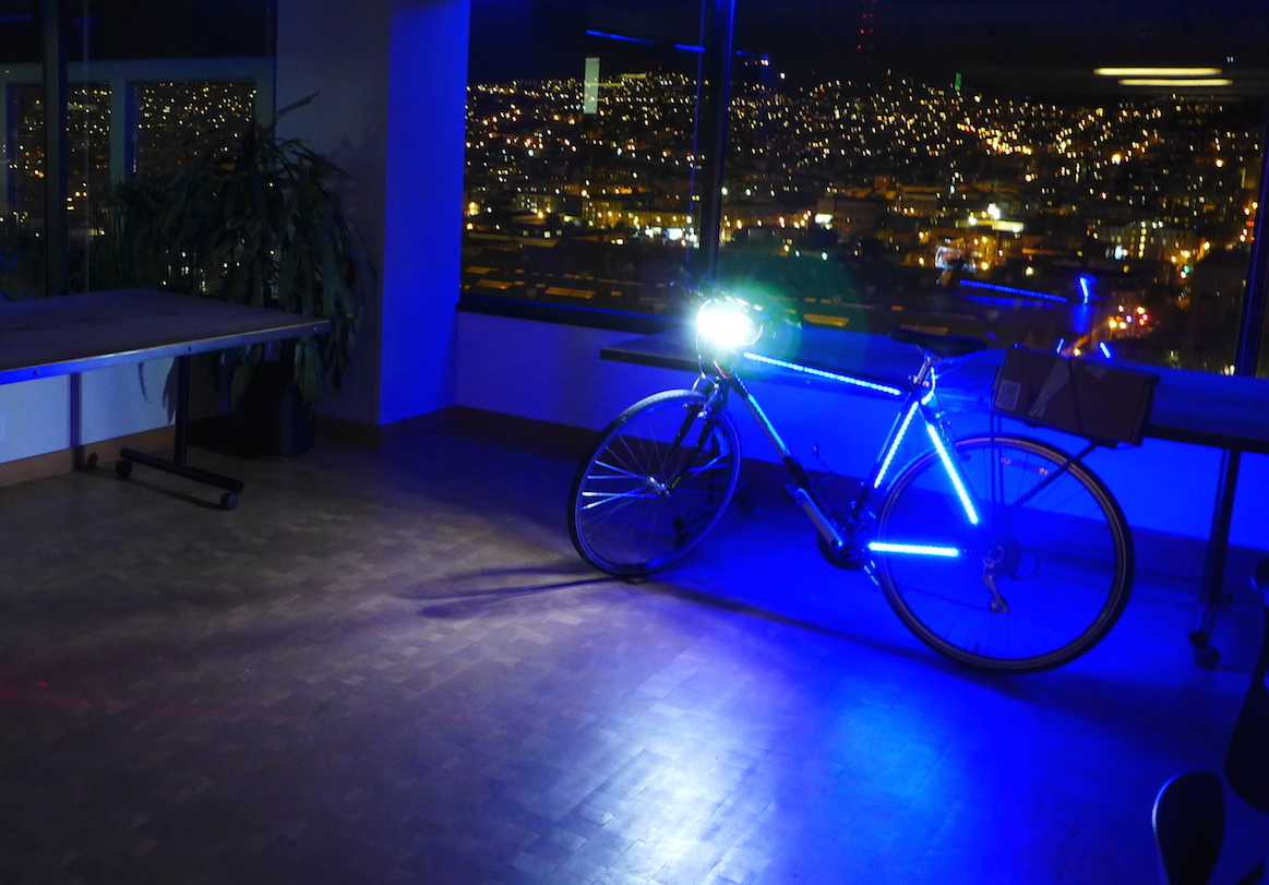 blue led bike light