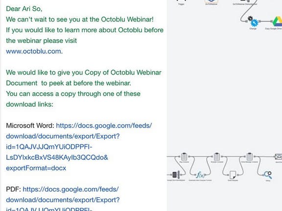 Google Drive and GoToWebinar Document Sender with Octoblu