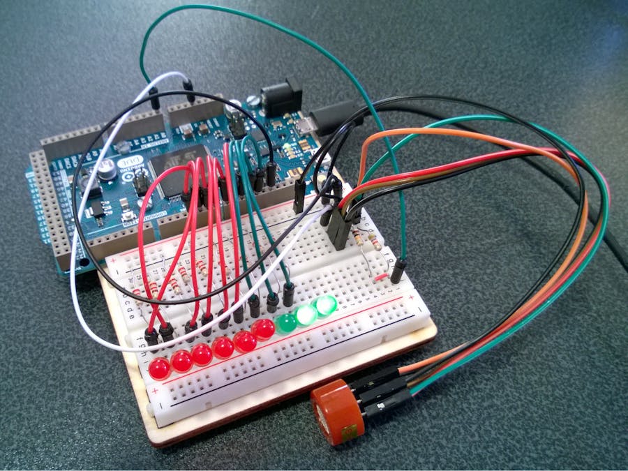 An alcohol tester with LED lights made with Zerynth