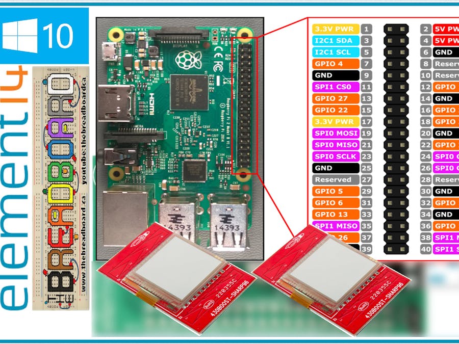 SHARP96 LCD Displays on a PI 2, Windows 10 IoT