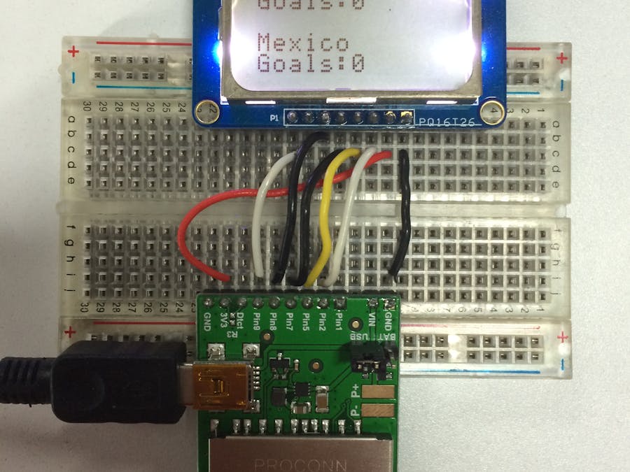 Electric Imp World Cup scoreboard