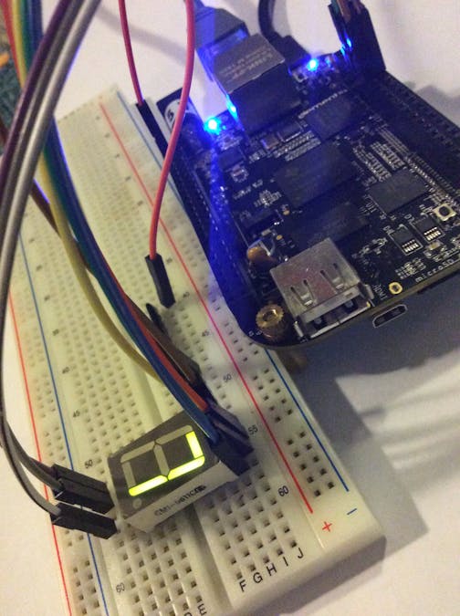 7-Segment Display Beagle Board Black with Node.js