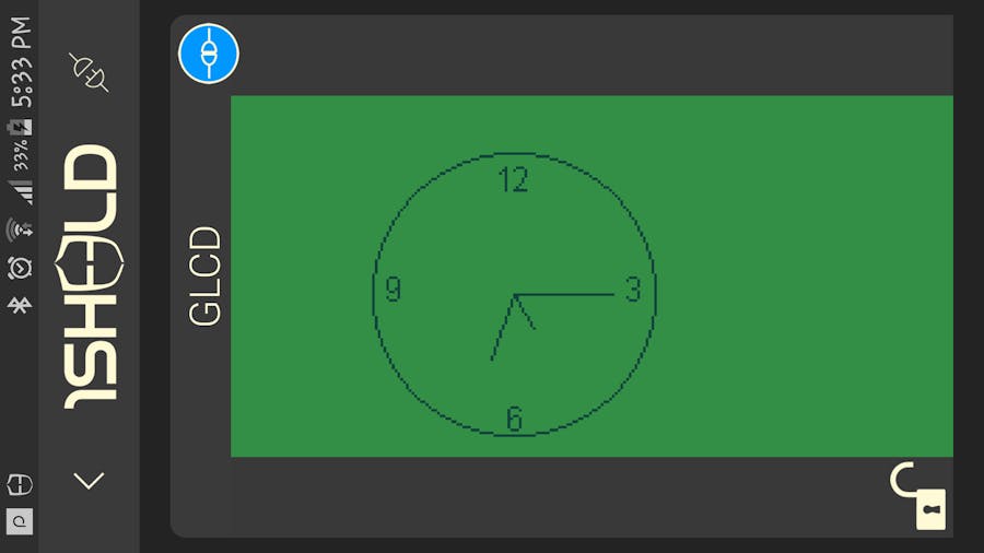 Analog Clock using 1Sheeld Graphical LCD