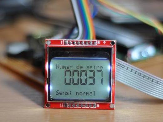 Coil Winding machine counter with Atmega8 and Reed relay