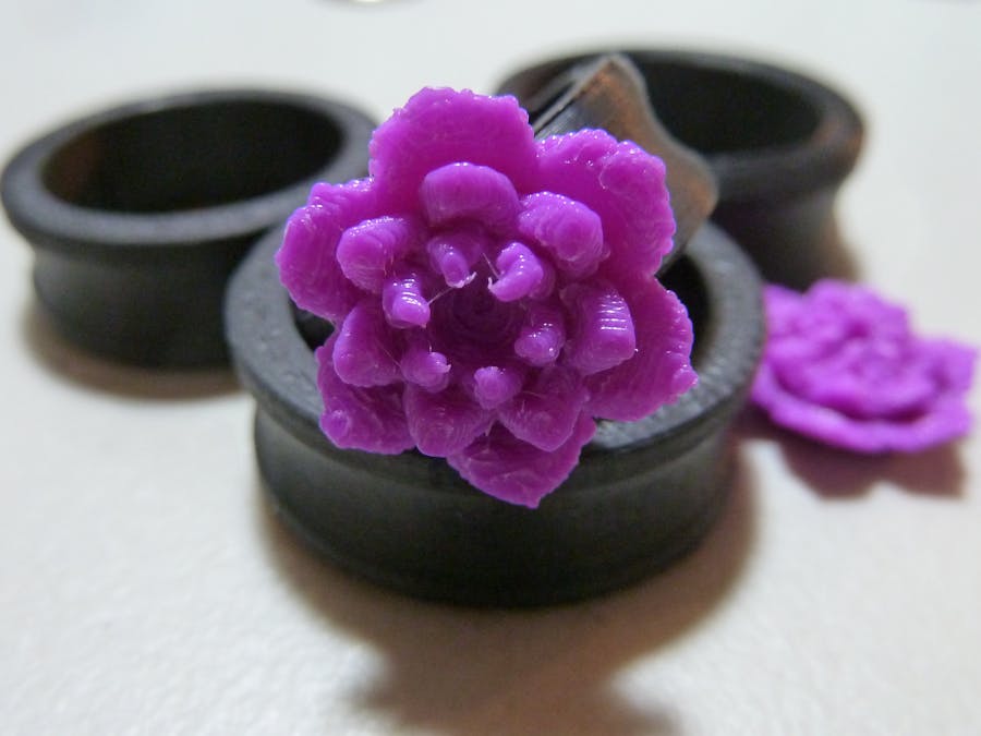 3D Printed Flower Ring