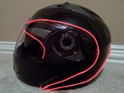 EL Wire Motorcycle Helmet