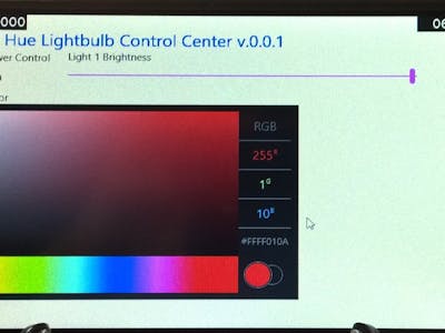 WinIoT :  Philips Hue Touchscreen Panel Application