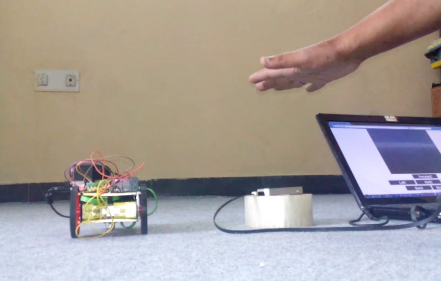 Leap Motion Controlled Remote Search and Disposal Robot