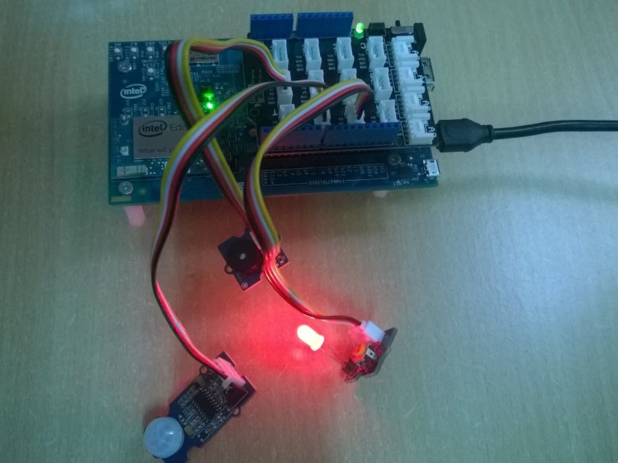 Burglar Alarm with Sending SMS and Email from IoT device
