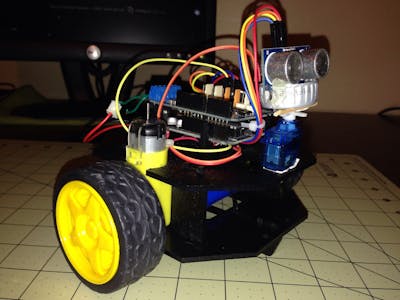 Simple Object avoider robot the using Actobotics Runt