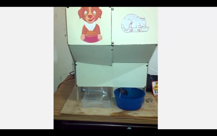 Automatic food and water dispenser controlled by SMS