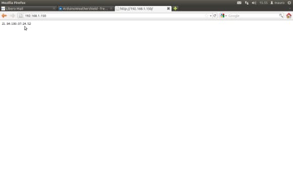 Sensors data in browser