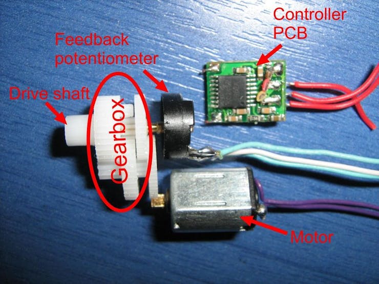 Internal structure of servo motor