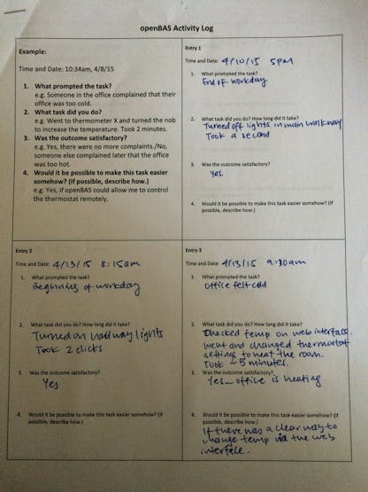 Diary Study Page 1 - 4/23/15