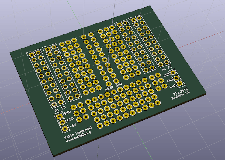 3D visualization of the board
