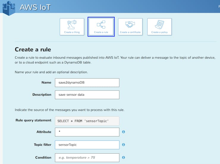 Rule to save to DynamoDB (1)