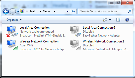 local area connection disabled