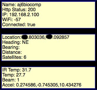 raw data is parsed by the web page and displayed in a more legible format