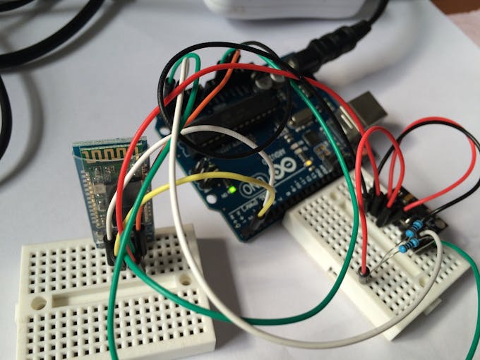 

Fig.
5: Arduino Uno with Bluetooth and Accelerometer

