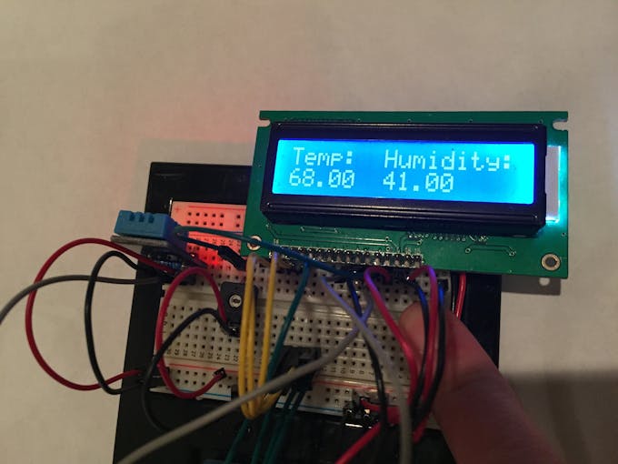 Portable Arduino Temp/Humidity Sensor with LCD - Arduino Project Hub image.