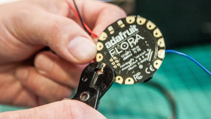 Clip off any excess wire.