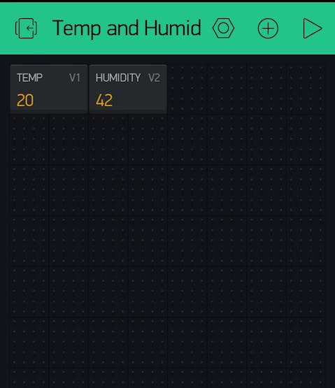 App displaying the values