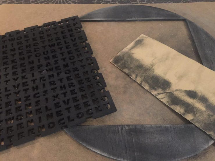 Smudges on the lettering plate :(