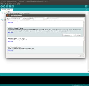 Searching in Arduino Library Manager