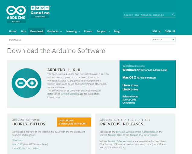 Arduino Download page