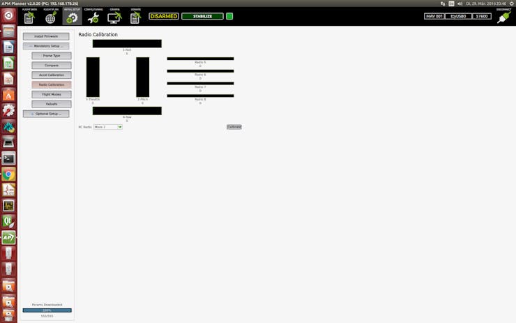 APM Planner Radio Calibration