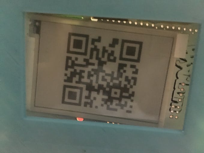 An upside down QR code.