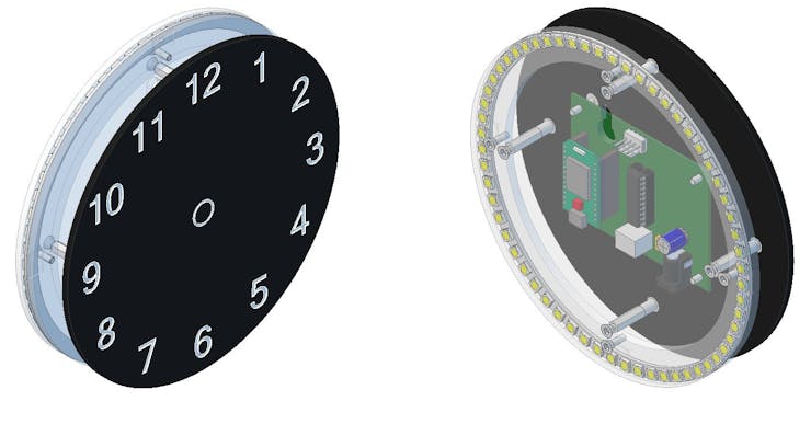 LED Reflection Clock - Hackster.io