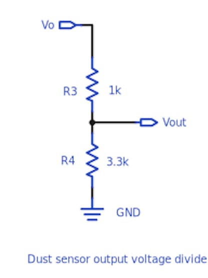 Dust sensor output divider