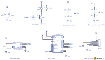 Schematic diagram of the Weather Station with AQI
