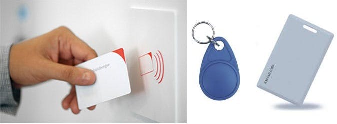 Keychain and Electromagnetic card are commonly used tags