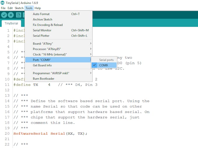 Attiny serial ports Attiny serial ports