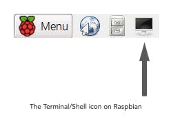 Step 3 — You can find the Terminal/Shell icon on the top left of your screen.