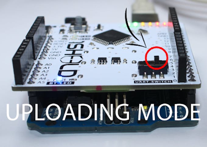 Set 1Sheeld to upload mode when uploading code on Arduino