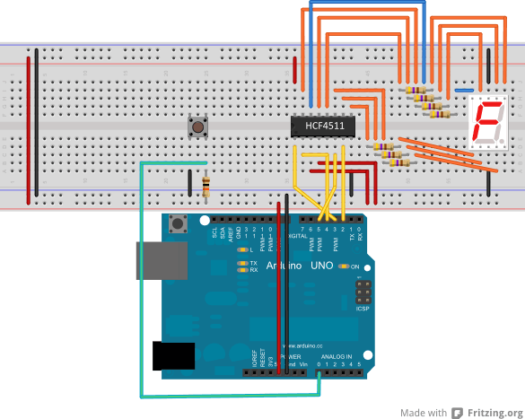 How to Drive a 7 Segment Display with HCF4511 - Arduino Project Hub