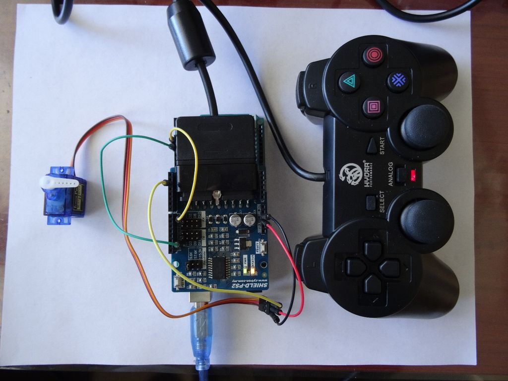 Arduino and Visuino: Controlling Servo with PS2 controller